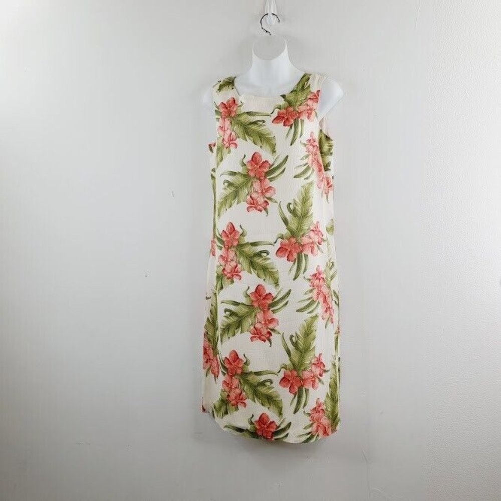 Tommy Bahama Womens Multicolor Floral Sleeveless Hawaiian Tank Dress Size 8